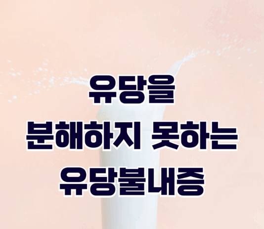 유당을 분해하지 못하는 유당불내증